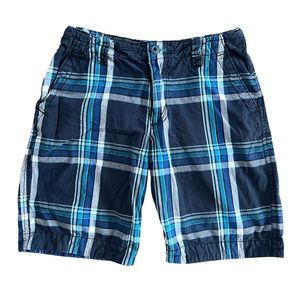 Men's Aeropostale 1987 Blue Plaid Shorts / Size 31